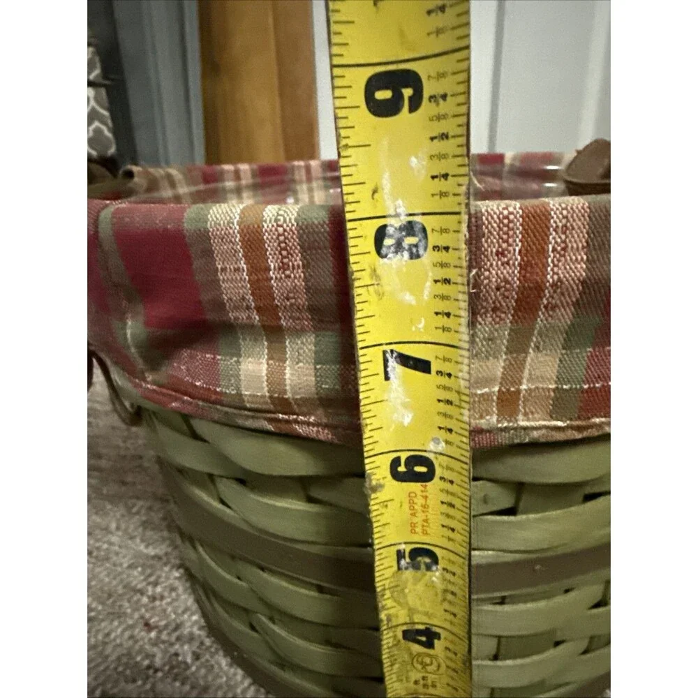 Longaberger 2005 Hostess Only Sage Green Medium Bushel Basket W/ Leather Handles